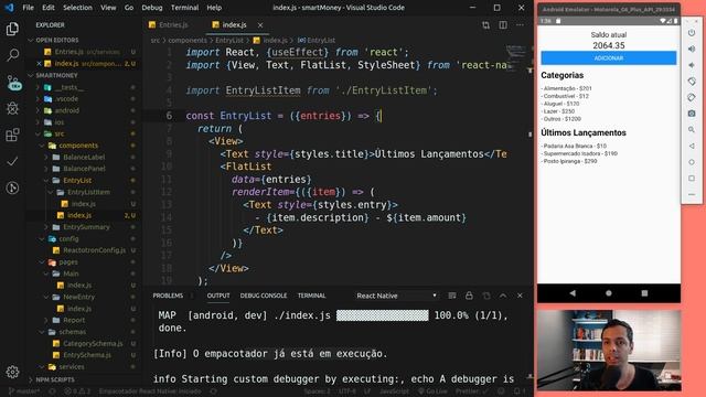 React Native - SmartMoney - 0605 - Listando todos os lançamentos смотреть онлайн