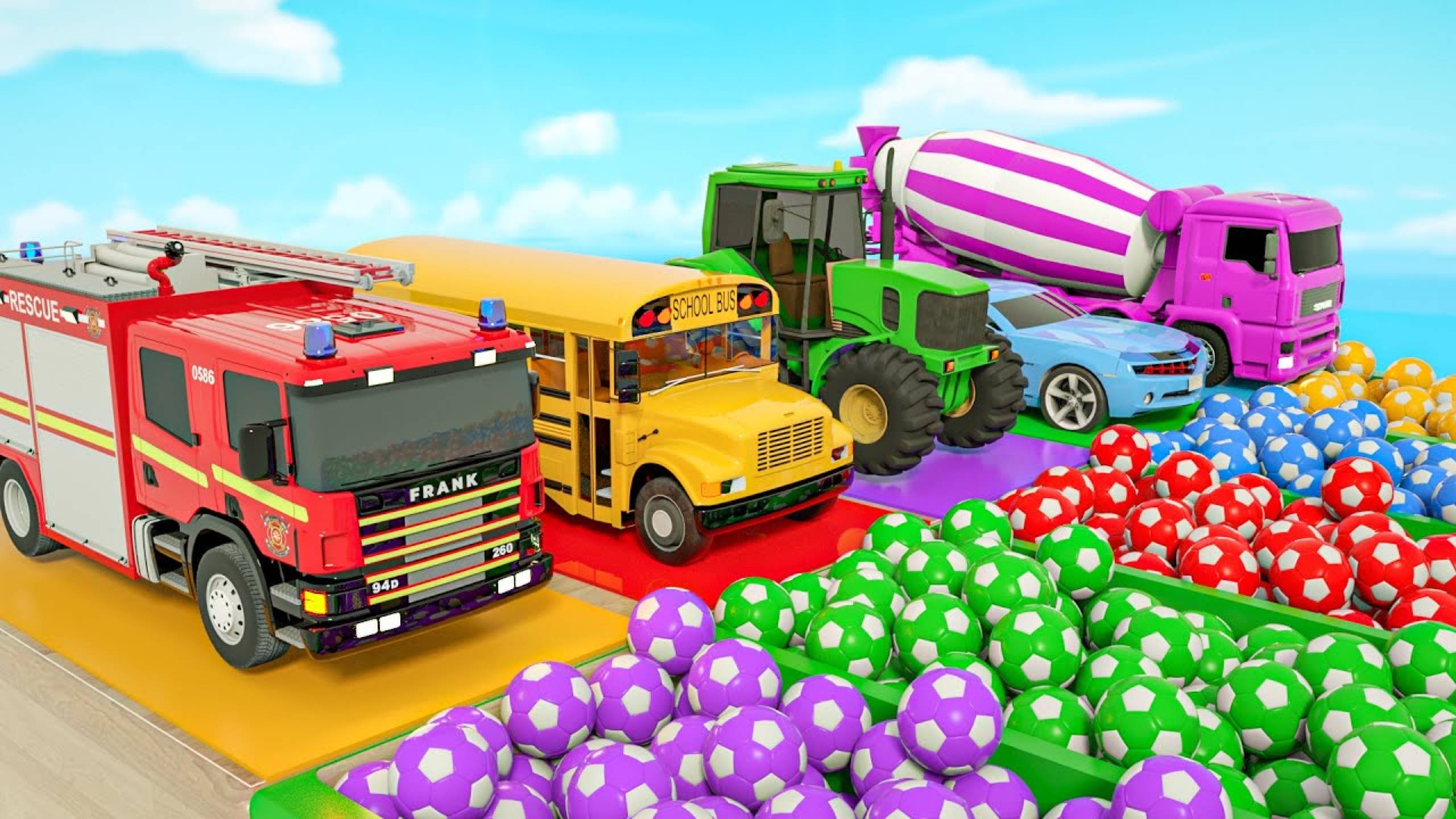 Раскрашивай шарики и пой песенку! Детские стишки про акуленок Детские песенки смотреть онлайн