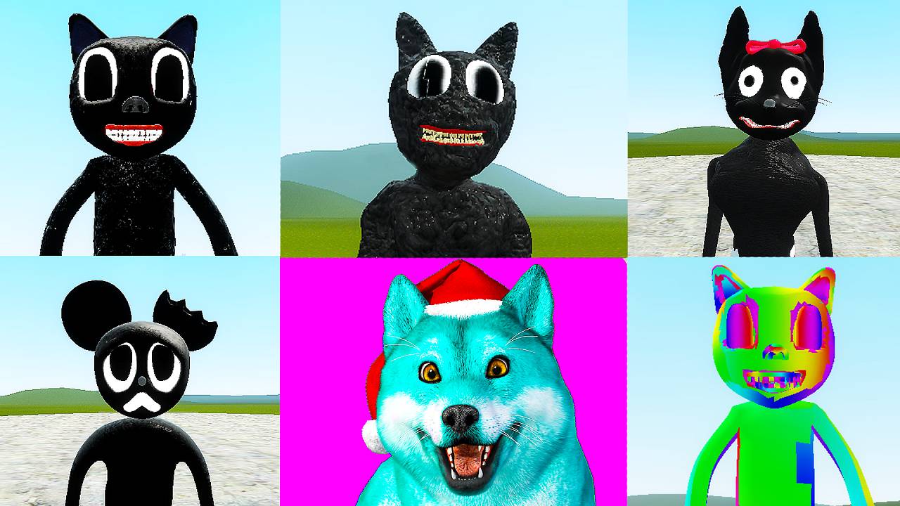 Все виды мультяшного кота в гаррис мод! Garry’s Mod смотреть онлайн