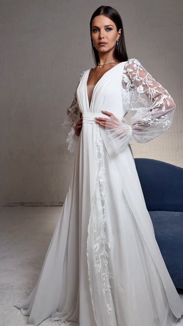 Свадебное платье Кэрол из шифоновой коллекции от бренда Gabbiano