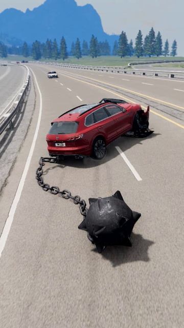 Огромный шар против машин на трассе #beamng смотреть онлайн