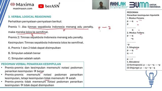 LATIHAN SOAL PREDIKSI TES TKD BUMN 2024 VERBAL LOGICAL REASONING смотреть онлайн