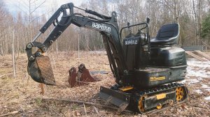 Мини экскаватор 29575 серповидный ковш , испытание.