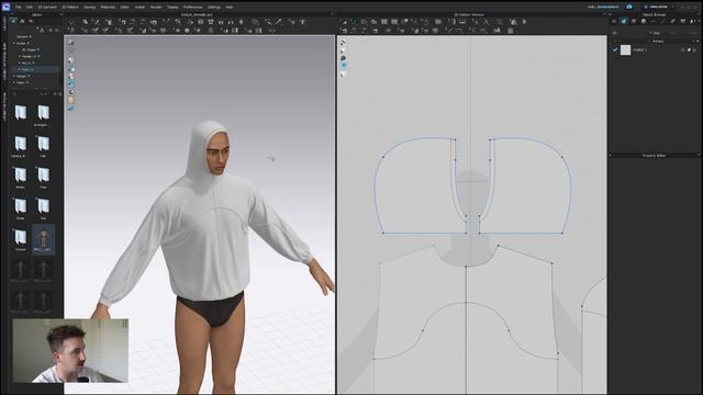 Creating a Hoodie in CLO3D/ Marvelous Designer - Tutorial смотреть онлайн