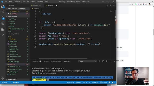 React Native - SmartMoney - 0304 - Como debugar no React Native - Avançado смотреть онлайн