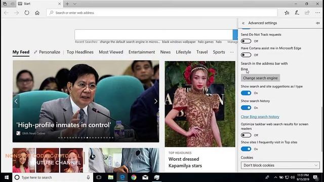 How To Change Edge Browser's Search Engine To Google On Your Windows 10 -  EASY GUIDE ►▼◄