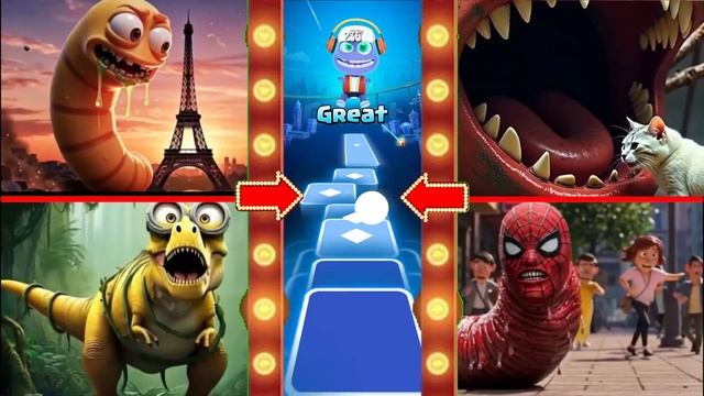 КИБЕР-ЧЕРВЬ-миньоны🆚Монстр Маккуин🆚 Миньон Дини🆚 ЧЕРВЬ-ПАУК