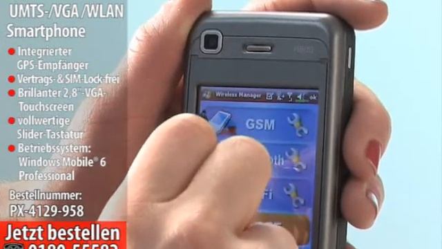 Glofiish M800 UMTS-/VGA Smartphone mit Windows Mobile 6 & GPS-Empf. смотреть онлайн