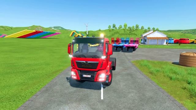 LOAD & TRANSPORT AMBULANCE, POLICE CARS, FIRE DEPARTMENT, JEEP, PICKUP ! Farming Simulator 22 смотреть онлайн