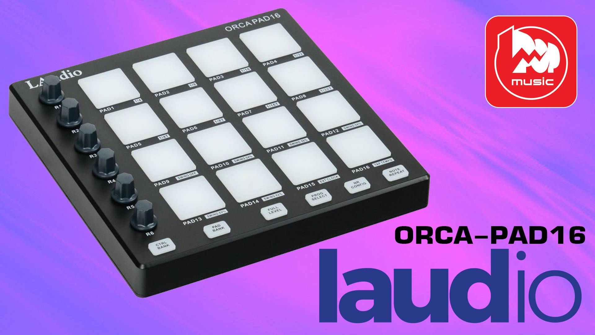 MIDI пэд-контроллер LAudio ORCA-PAD16 || 16 пэдов с послекасанием смотреть онлайн