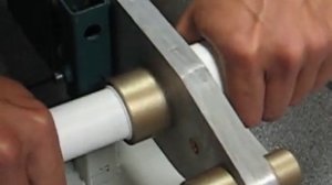 Сварка полипропиленовых труб с внутренним армированием фольгой. Заранее была произведена торцовка.