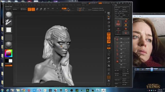 Zbrush: Female Modeling Alien Concept Continued - 2 / 2 смотреть онлайн