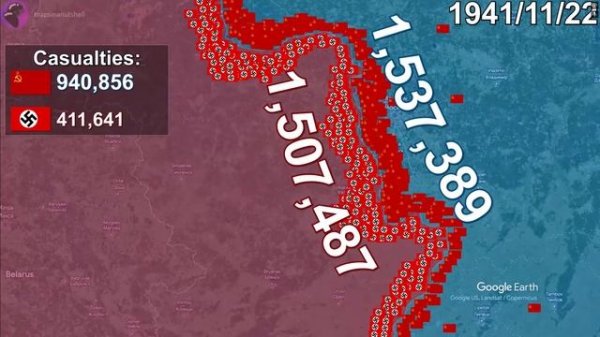 Битва за Москву на карте 1941-42 г.