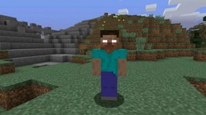 выживаю с Херобрином в Майнкрафт.