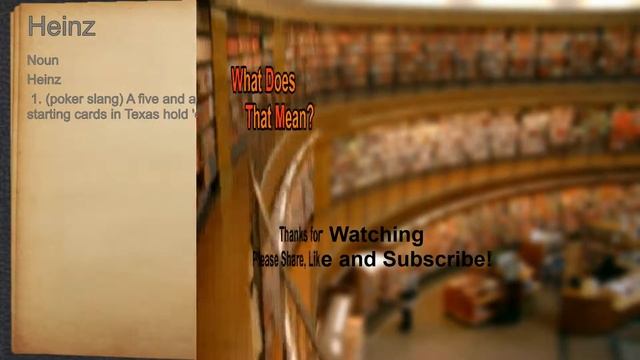 What does Heinz mean? смотреть онлайн