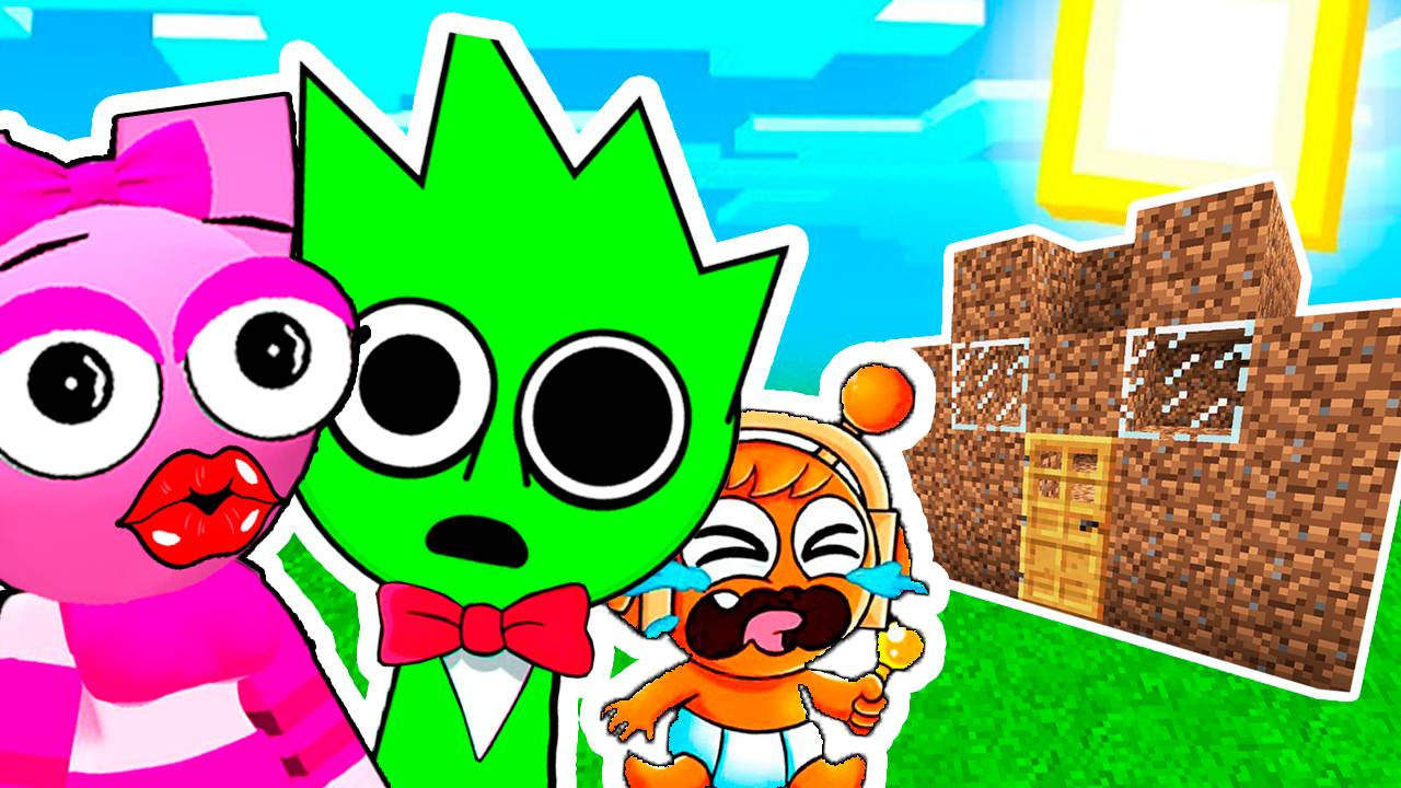 У СПРУНКОВ РОДИЛСЯ РЕБЁНОК и Я ПОСТРОИЛ ИМ ДОМ в МАЙНКРАФТ смотреть онлайн