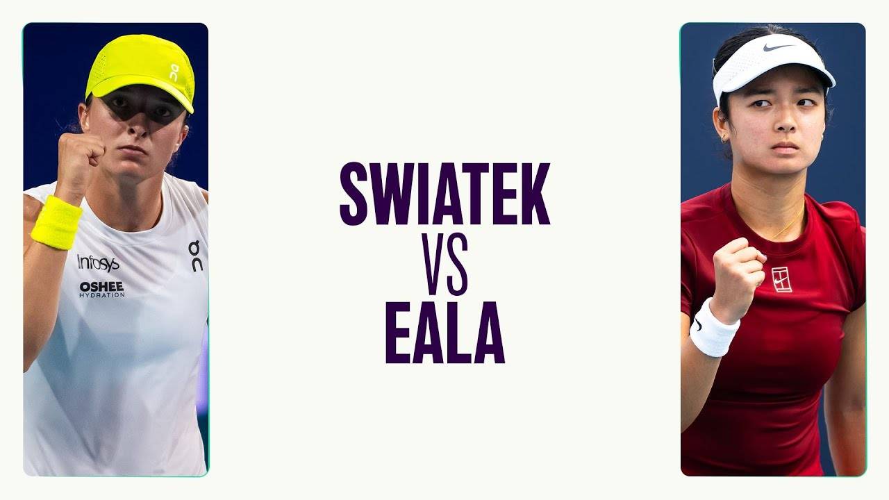 26.03.25. Александра Эала - Ига Швёнтек. WTA 1000 Miami. Eala Alexandra - Swiatek Iga