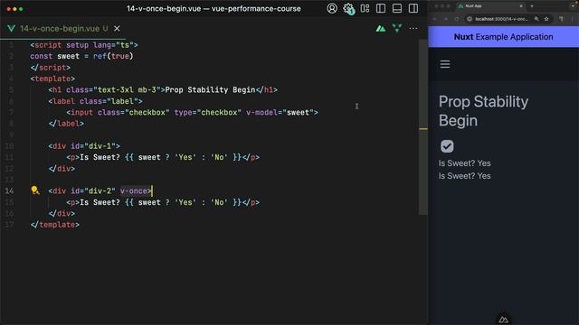 14 - Using v-once for Static Content and Faster Apps смотреть онлайн