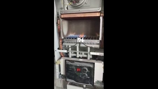 Котел Haier Urban пример работы алгоритма тестирования системы отопления и модуляции