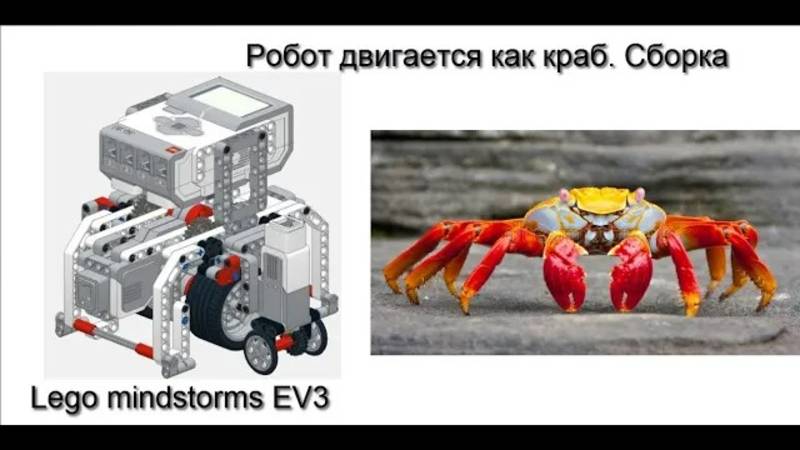 Собрать робота движется как краб Lego mindstorms EV3