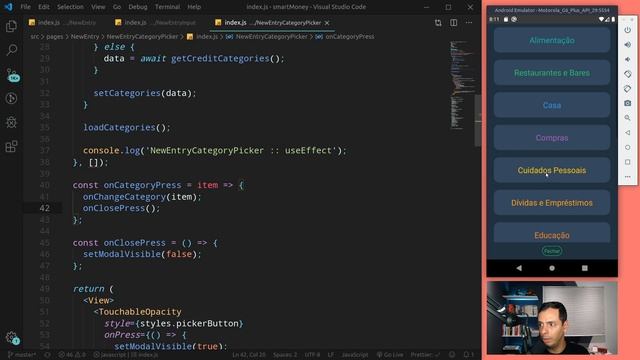 React Native - SmartMoney - 0715 - Estilizando a página NewEntry - NewEntryCategoryPicker - Parte 4 смотреть онлайн