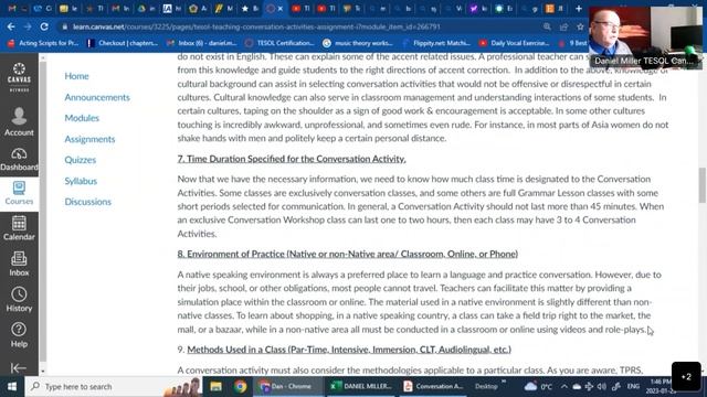 Lecture 7- TESOL Conversation Activities 2023/01/23 смотреть онлайн