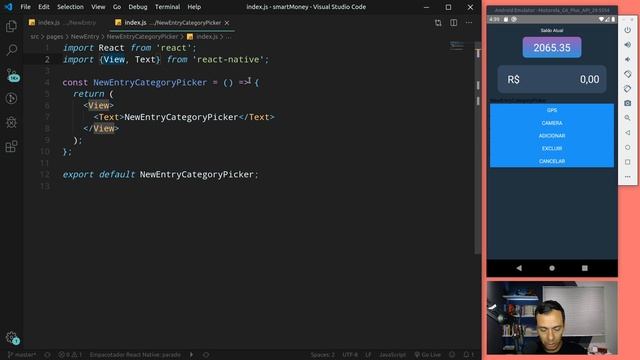 React Native - SmartMoney - 0713 - Estilizando a página NewEntry - NewEntryCategoryPicker - Parte 2 смотреть онлайн