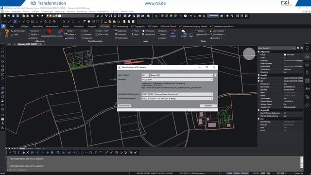 Transformation von DWG und DXF, UTM, PLTM, NTv2 смотреть онлайн