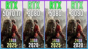 RTX 5070 TI vs RTX 3080 vs RTX 5080 vs RTX 3090 - Test in 25 Games