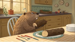 Сидим с Бобром за столом