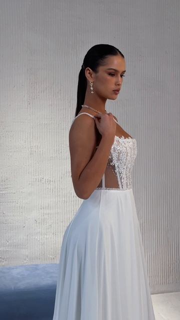 Свадебное платье Маринн из шифоновой коллекции от бренда Gabbiano