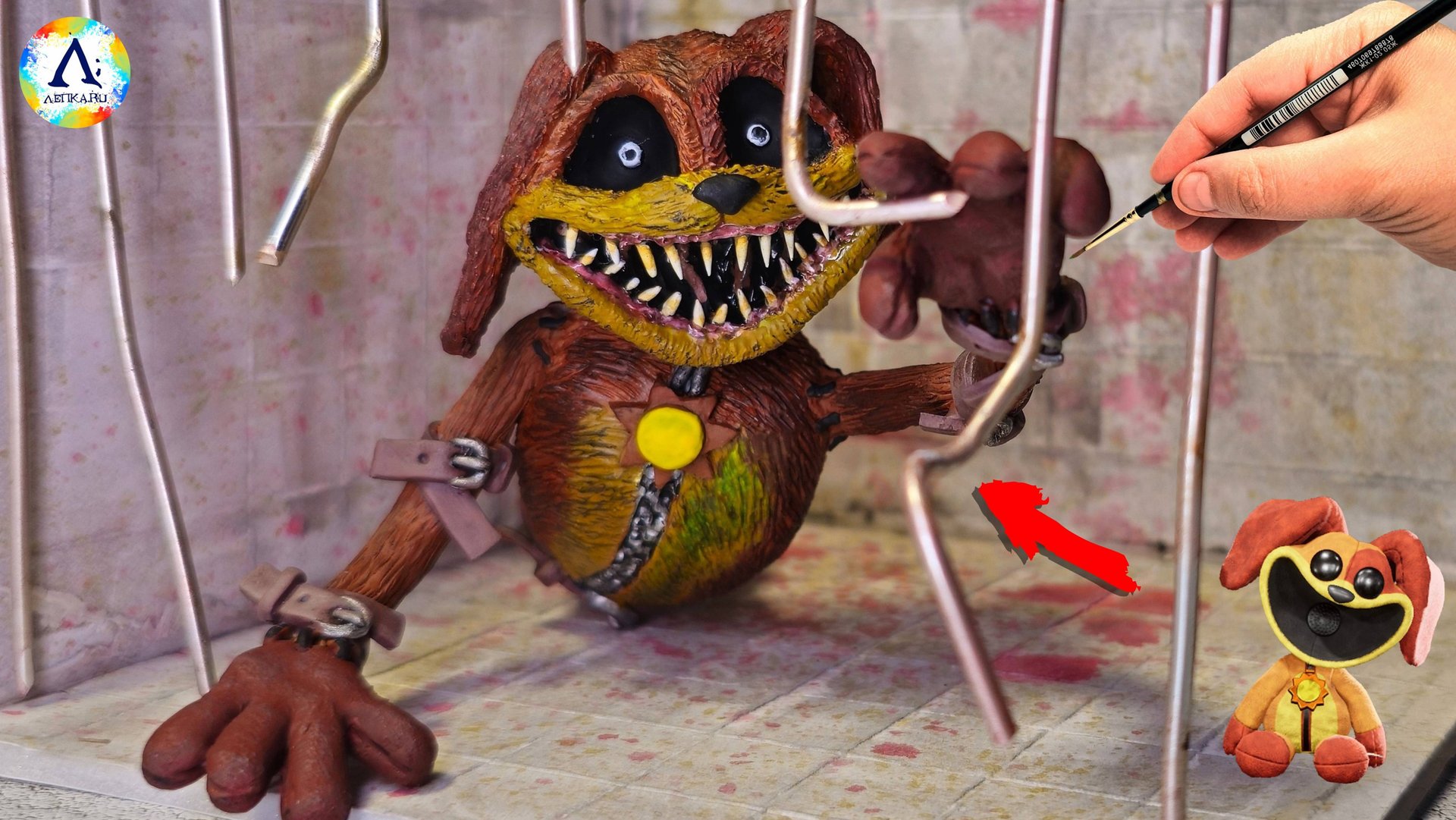 ДОГДЭЙ из полимерной глины ★ POPPY PLAYTIME CHAPTER 3 ★ Как сделать ДИОРАМУ смотреть онлайн