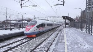 Электропоезд ЭВС1-14 "Сапсан" (ТЧ-10) высокоскоростной поезд №768А Москва - Санкт-Петербург.