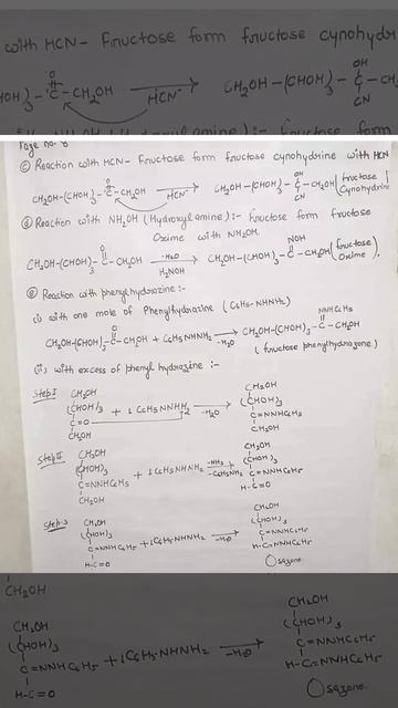 chemical properties of fructose, reaction with hydrogencynide, hydroxyl amine,and phenylhydrazine смотреть онлайн