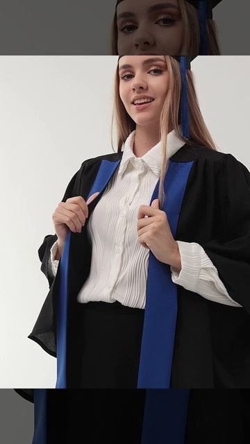 Комплект выпускника Оксфорд  - ярко-синяя полоса