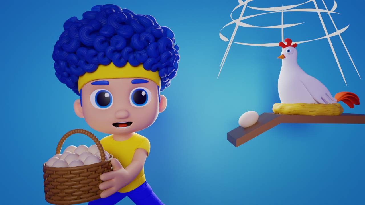 Лови Яйца! (С мультяшными героями) | D Billions Детские Песни смотреть онлайн