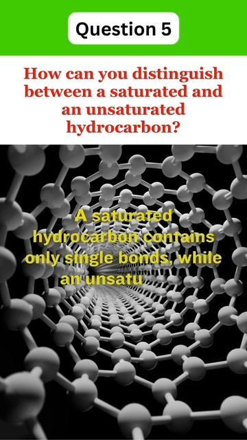 How can you distinguish between a saturated and an unsaturated hydrocarbon? смотреть онлайн