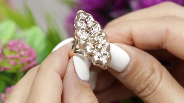 Золотой кольцо с цирконием арт. 201021.09.19.py-3 смотреть онлайн