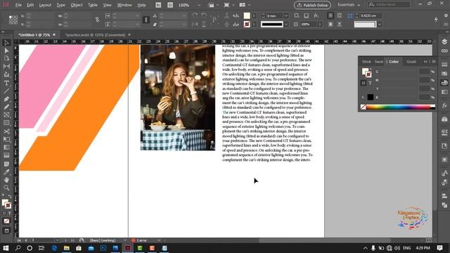 magazine page layout in adobe indesign - graphic design смотреть онлайн