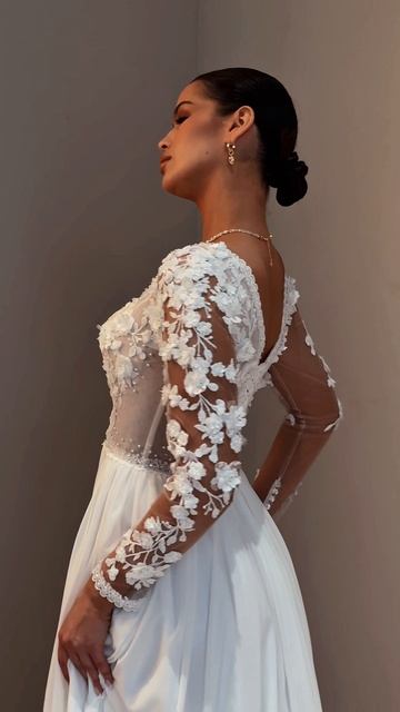 Свадебное платье Мадж из шифоновой коллекции от бренда Gabbiano