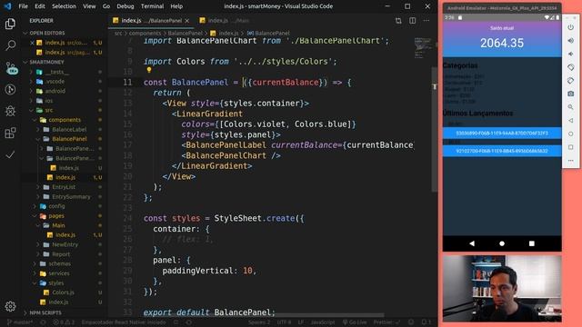 React Native - SmartMoney - 0703 - Estilizando a página Main - BalancePanel смотреть онлайн