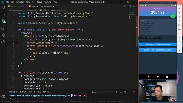 React Native - SmartMoney - 0705 - Estilizando a página Main - EntrySummary - Parte 1 смотреть онлайн