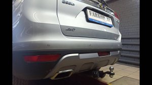 Установка фаркопа на Geely Atlas 2021 г.в. и подключение блока согласования Flash-FA