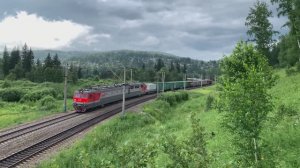 Поезда России летом на перегоне "Красноярск Восточный - Сорокино" | Железная дорога в Сибири