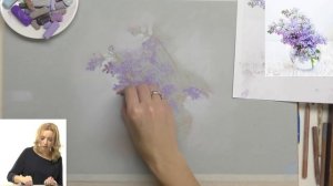Как нарисовать сирень пастелью — — Пошаговый мастер-класс Елены Таткиной