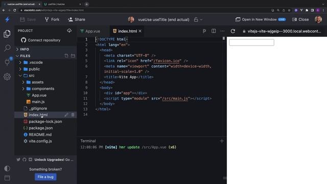 01-Reactive Browser Wrappers in VueUse - useTitle смотреть онлайн