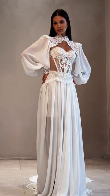 Свадебное платье Никси из шифоновой коллекции от бренда Gabbiano