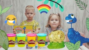😋🫱ЛЕПИМ ИЗ ТЕСТА🫲 РАЗВИВАШКИ😜 РАСТУЩИЙ ДИНОЗАВР🦕🦖 ПОКУПКА С WB🔮