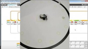 Полная программа Кегельринг. Поочередное выталкивание кегель из центра круга Lego EV3