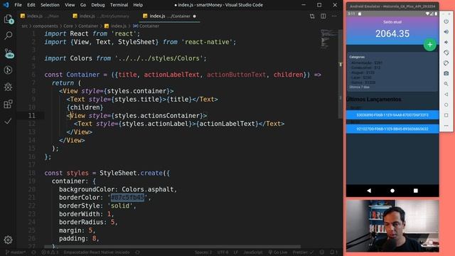 React Native - SmartMoney - 0704 - Estilizando a página Main - EntrySummary смотреть онлайн